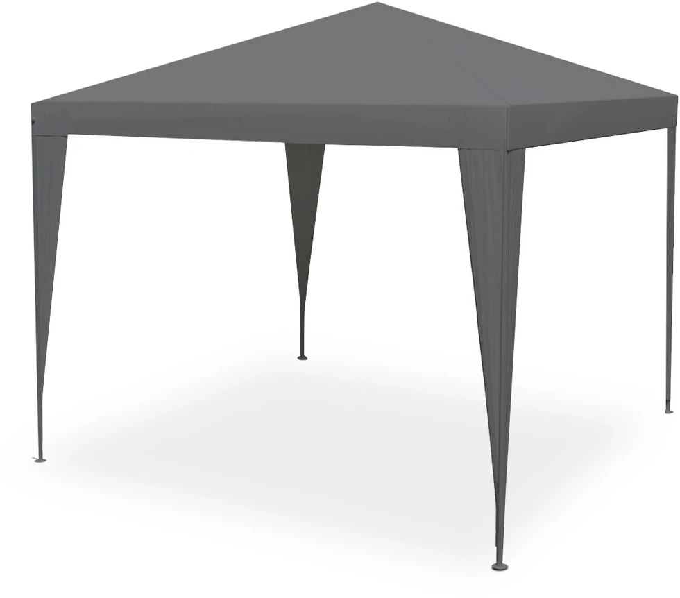 Sodo paviljonas su 4 sienomis, 3 x 3 m, pilkas, Plonos
