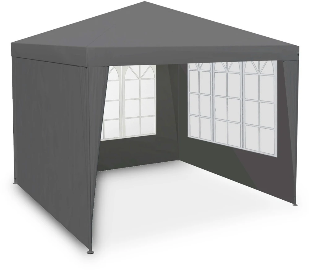 Sodo paviljonas su 4 sienomis, 3 x 3 m, pilkas, Plonos