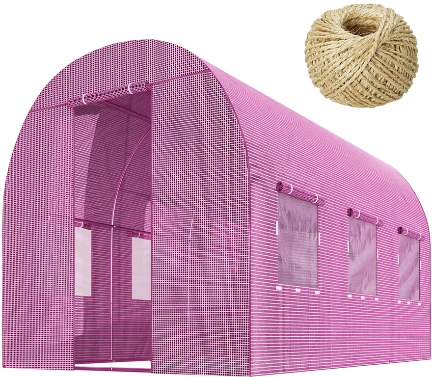 Šiltnamis 2 x 3 m (6 m2) rožinis Plonos