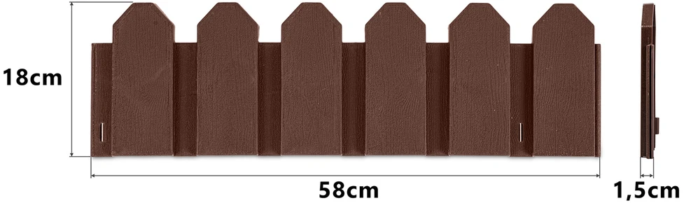 Plonos Plonas rudas sodo bortelis 240 cm PL-960