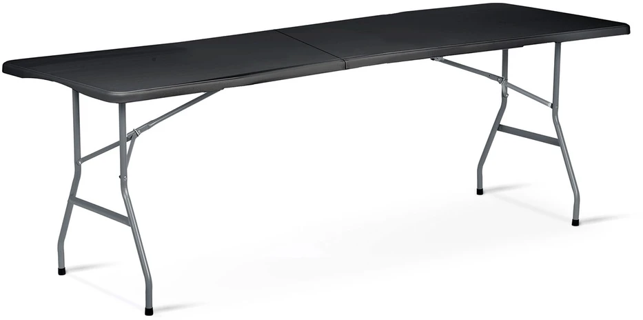 Sulankstomas sodo maitinimo stalas, 244 cm, juodas, „Plonos“