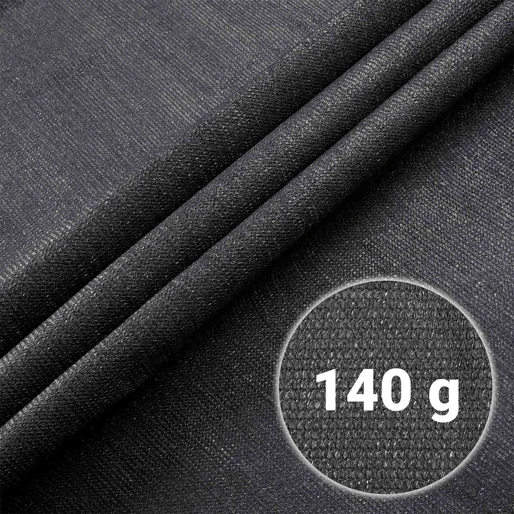 Plonos Tinklelis nuo šešėlių 1,2 x 50 m, 140 g/m² + 50 spaustukų, pilkas