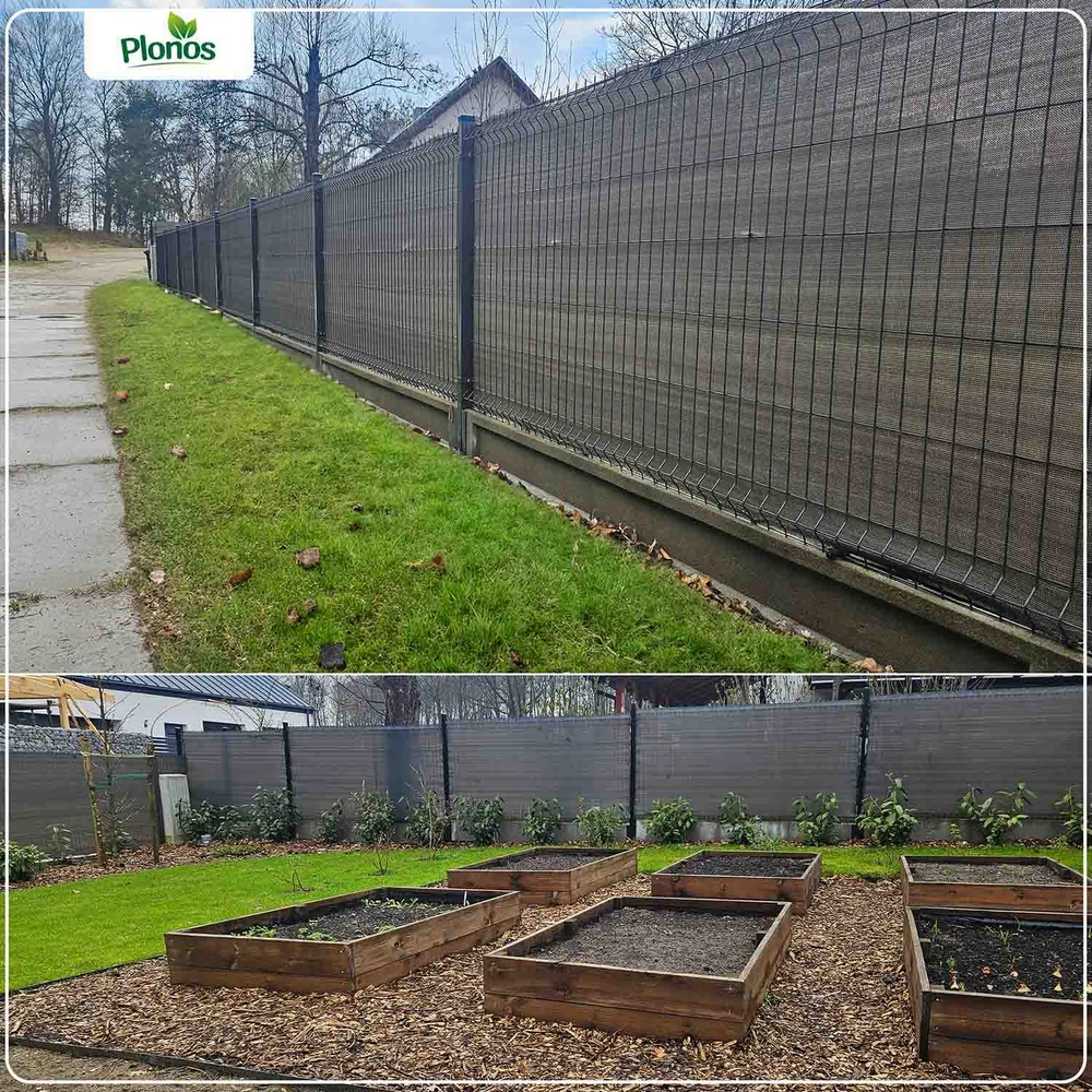 Plonos Tinklelis nuo šešėlių 1,5 x 25 m, 110 g/m² + 50 spaustukų, pilkas