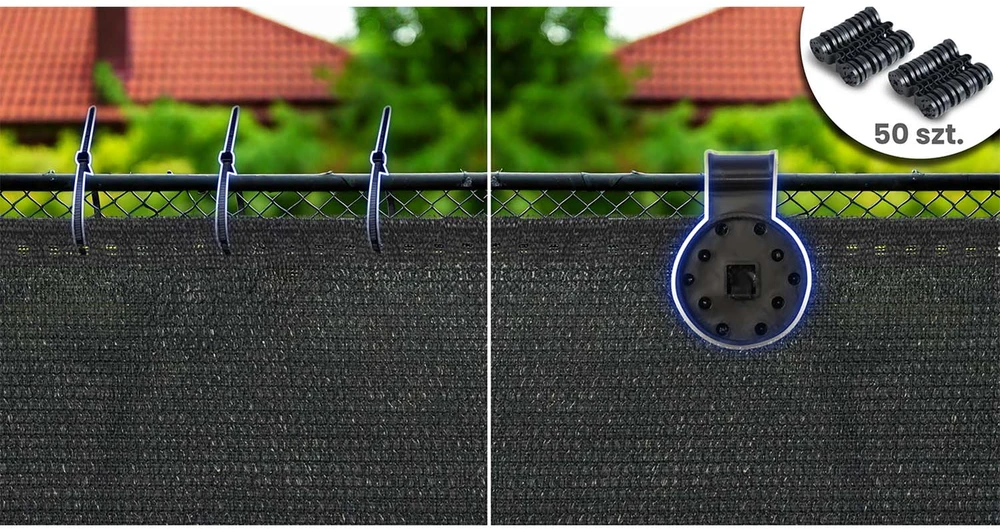 Plonos Tinklelis nuo šešėlių 1,5 x 25 m, 110 g/m² + 50 spaustukų, pilkas