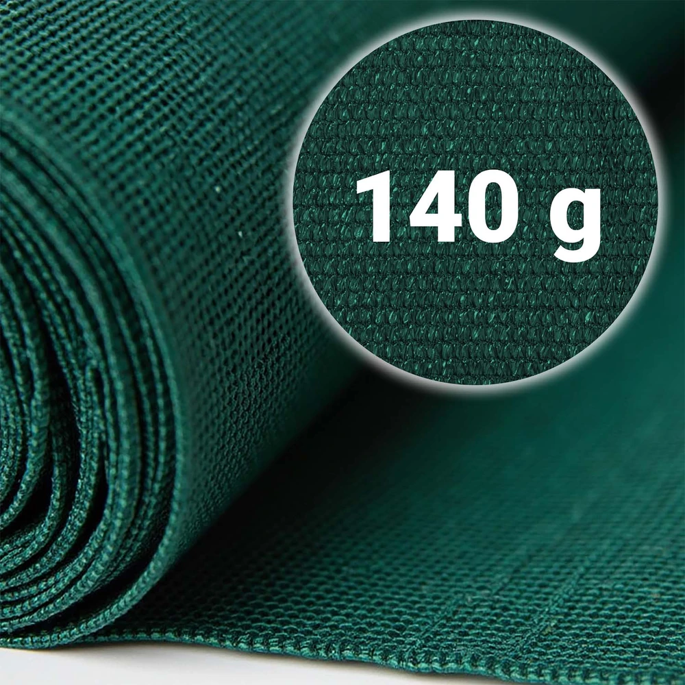 Plonos Tinklelis nuo šešėlių 1,5 x 25 m, 140 g/m², žalias + 50 spaustukų