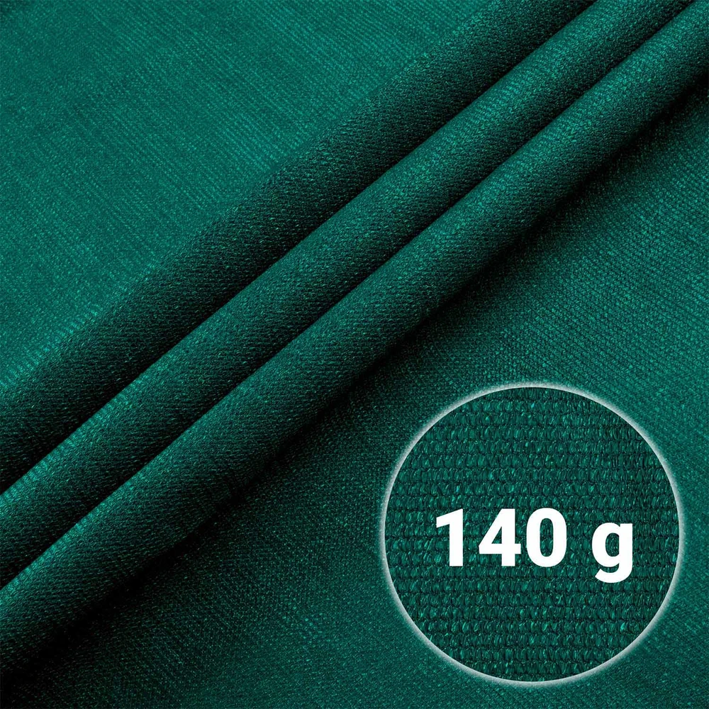 Plonos Tinklelis nuo šešėlių 1,2 x 25 m, 140 g/m² + 50 spaustukų, žalias