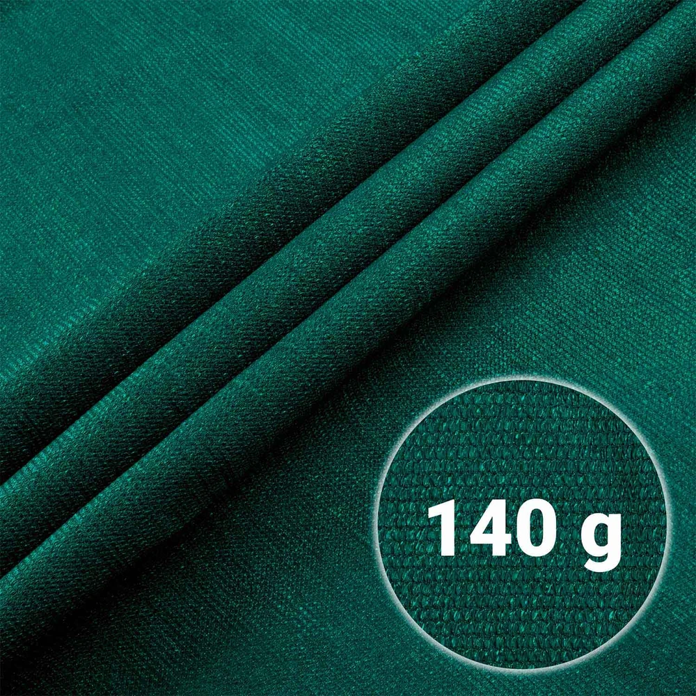 Plonos Tinklelis nuo šešėlių 1,2 x 50 m, 140 g/m² + 50 spaustukų, žalias