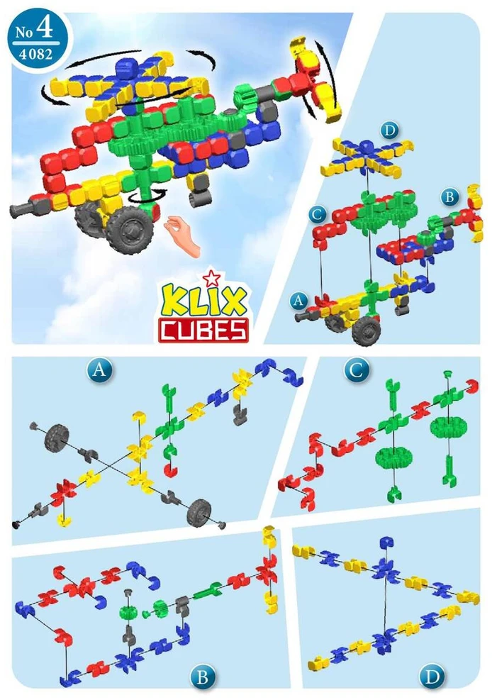 Konstruktorius Popular Playthings Klix Cubes 300 el.