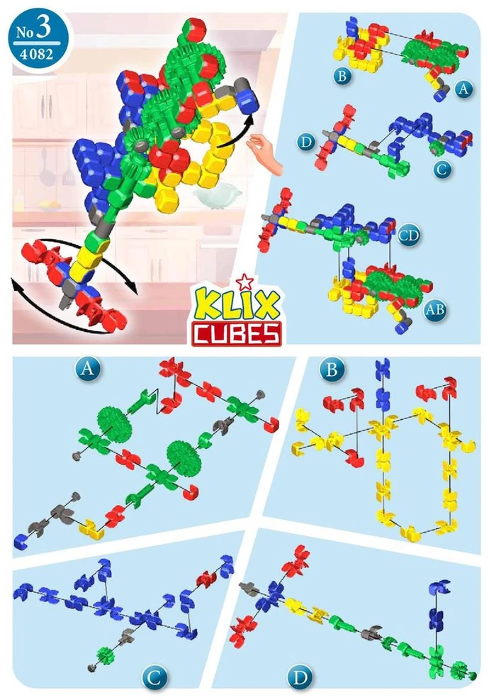 Konstruktorius Popular Playthings Klix Cubes 300 el.