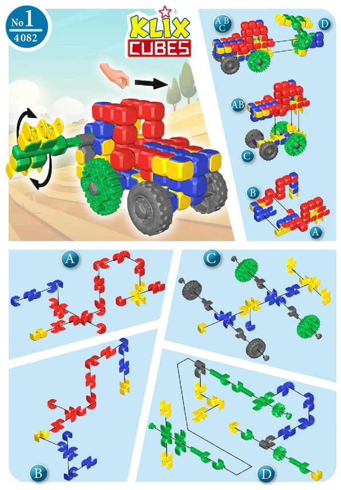 Konstruktorius Popular Playthings Klix Cubes 300 el.