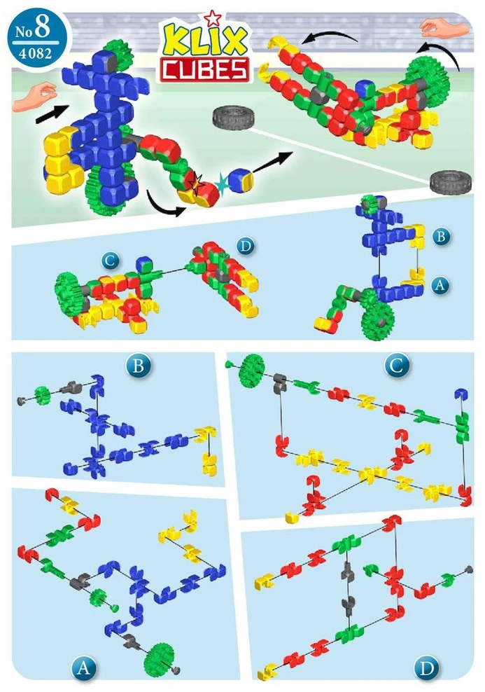 Konstruktorius Popular Playthings Klix Cubes 300 el.
