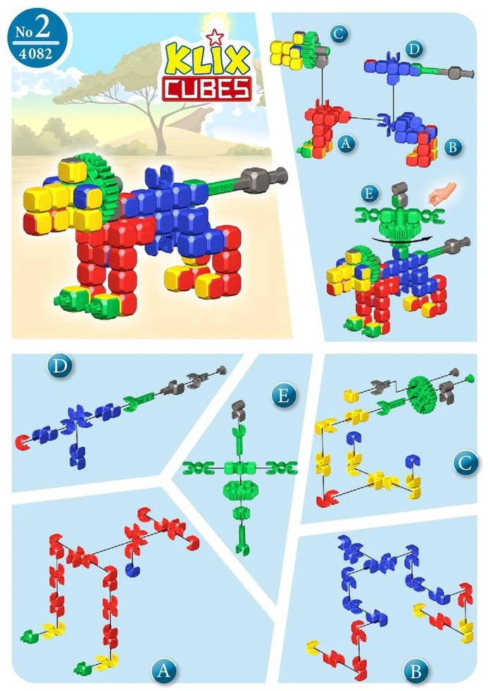 Konstruktorius Popular Playthings Klix Cubes 300 el.
