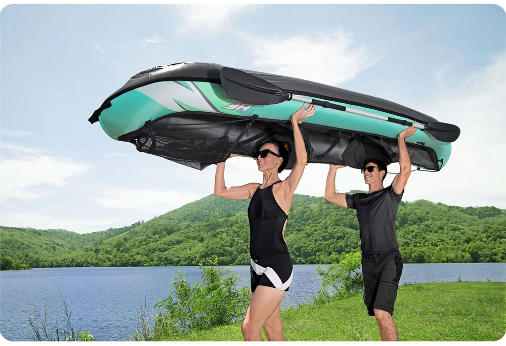 Bestway 2 asmenų kayak Ventura Elite X2 pripučiama valtis Hydro Force irklas 65052