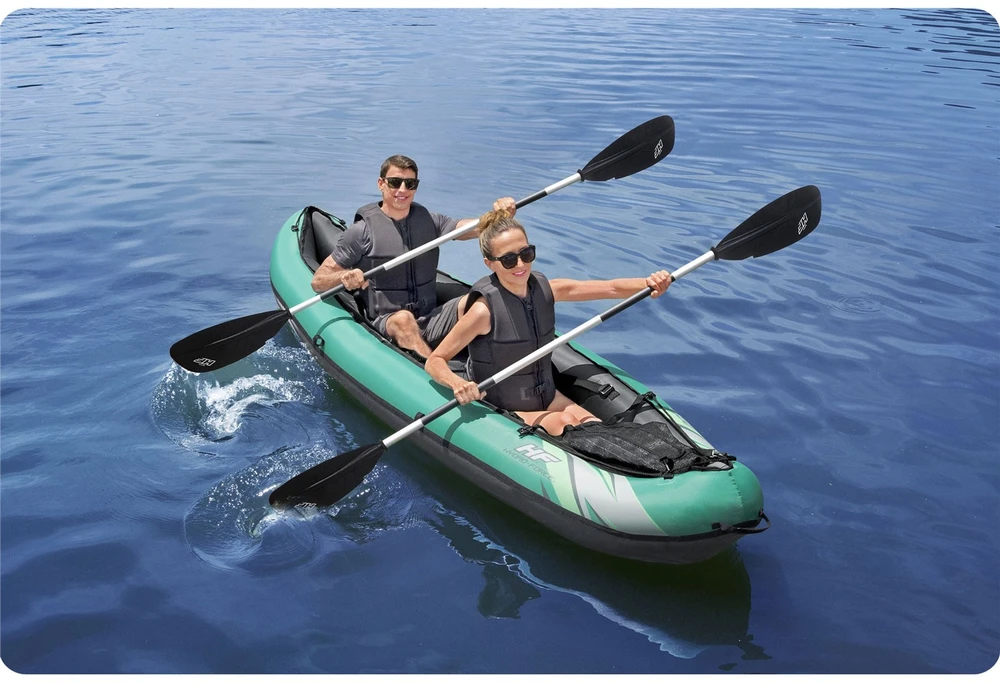 Bestway 2 asmenų kayak Ventura Elite X2 pripučiama valtis Hydro Force irklas 65052