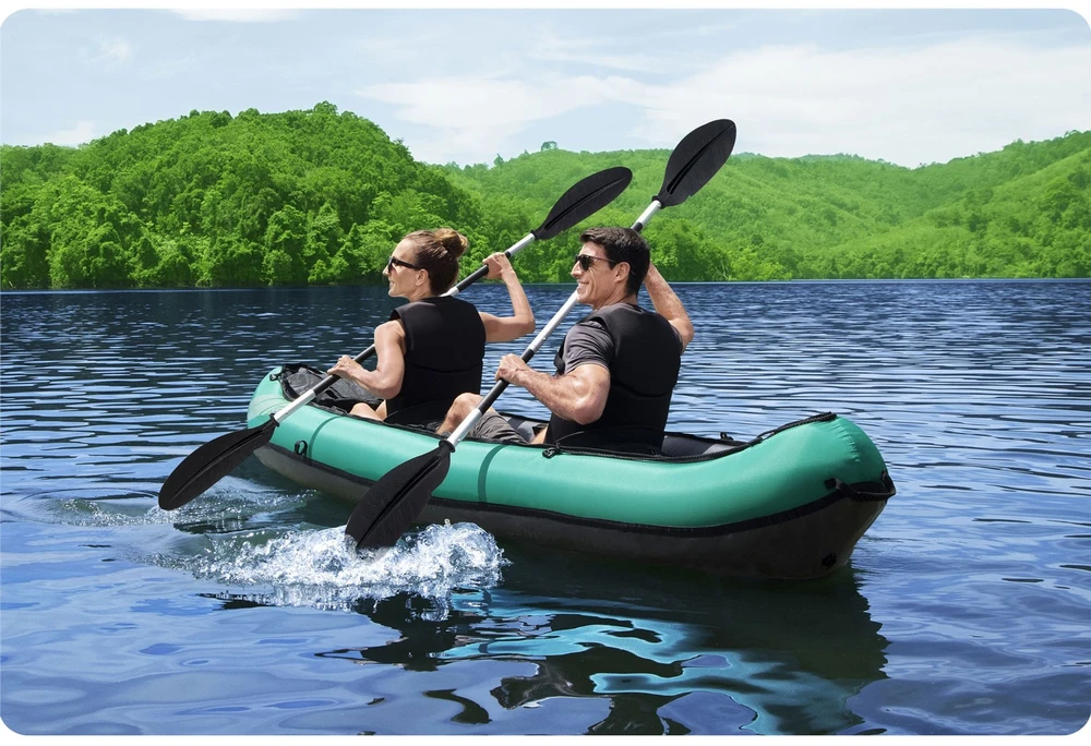 Bestway 2 asmenų kayak Ventura Elite X2 pripučiama valtis Hydro Force irklas 65052