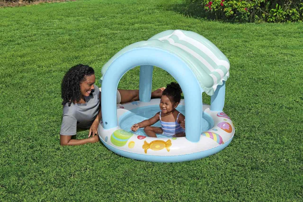 Pripučiamas vaikiškas baseinas Bestway su stogeliu, 104 × 84 cm