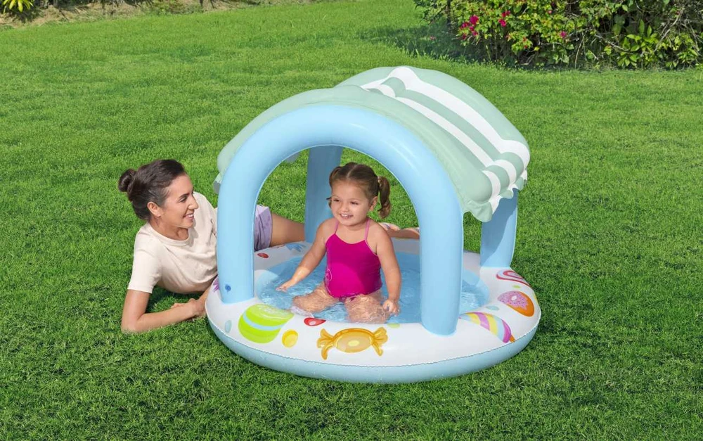 Pripučiamas vaikiškas baseinas Bestway su stogeliu, 104 × 84 cm