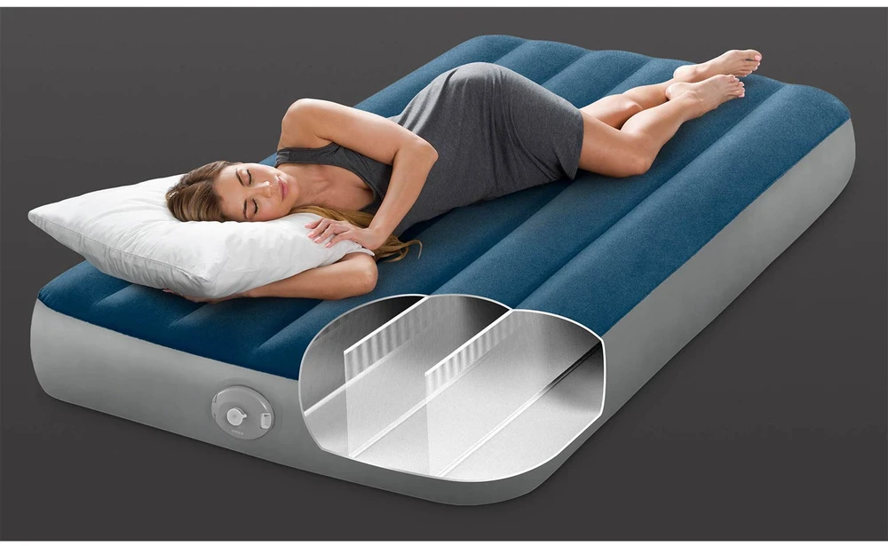 Pripučiamas čiužinys 191x99x25 cm su integruota USB pompa INTEX 64187NP