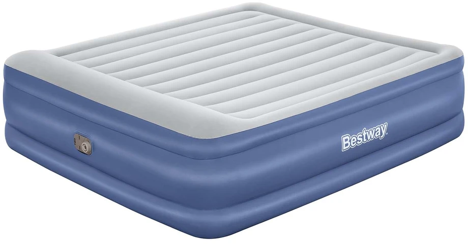 Pripučiamas čiužinys 203 x 193 x 56 cm su įmontuotu elektriniu siurbliu Bestway 67692