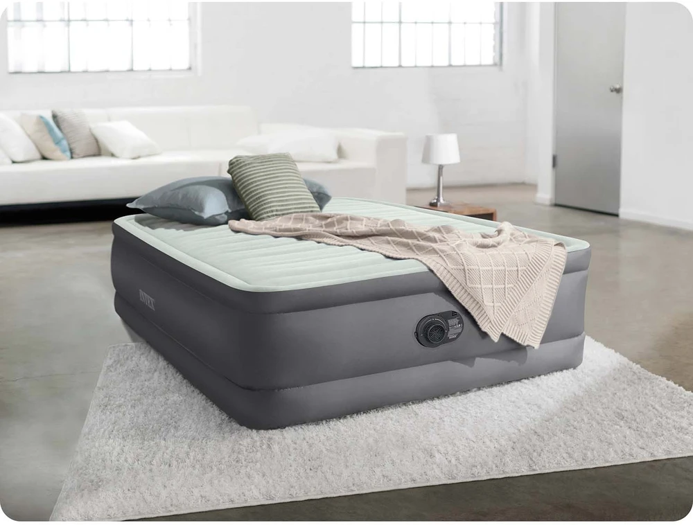Pripučiamas čiužinys 191x137x46 cm su įmontuotu elektriniu siurbliu INTEX 64904ND