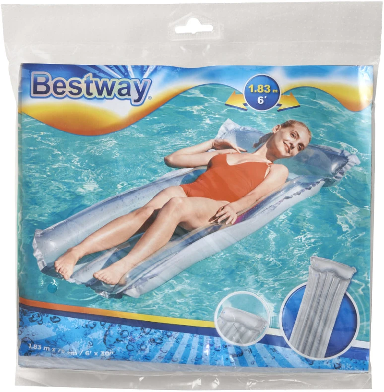 BESTWAY 44013 Pripučiamas plaukimo čiužinys pilkos spalvos