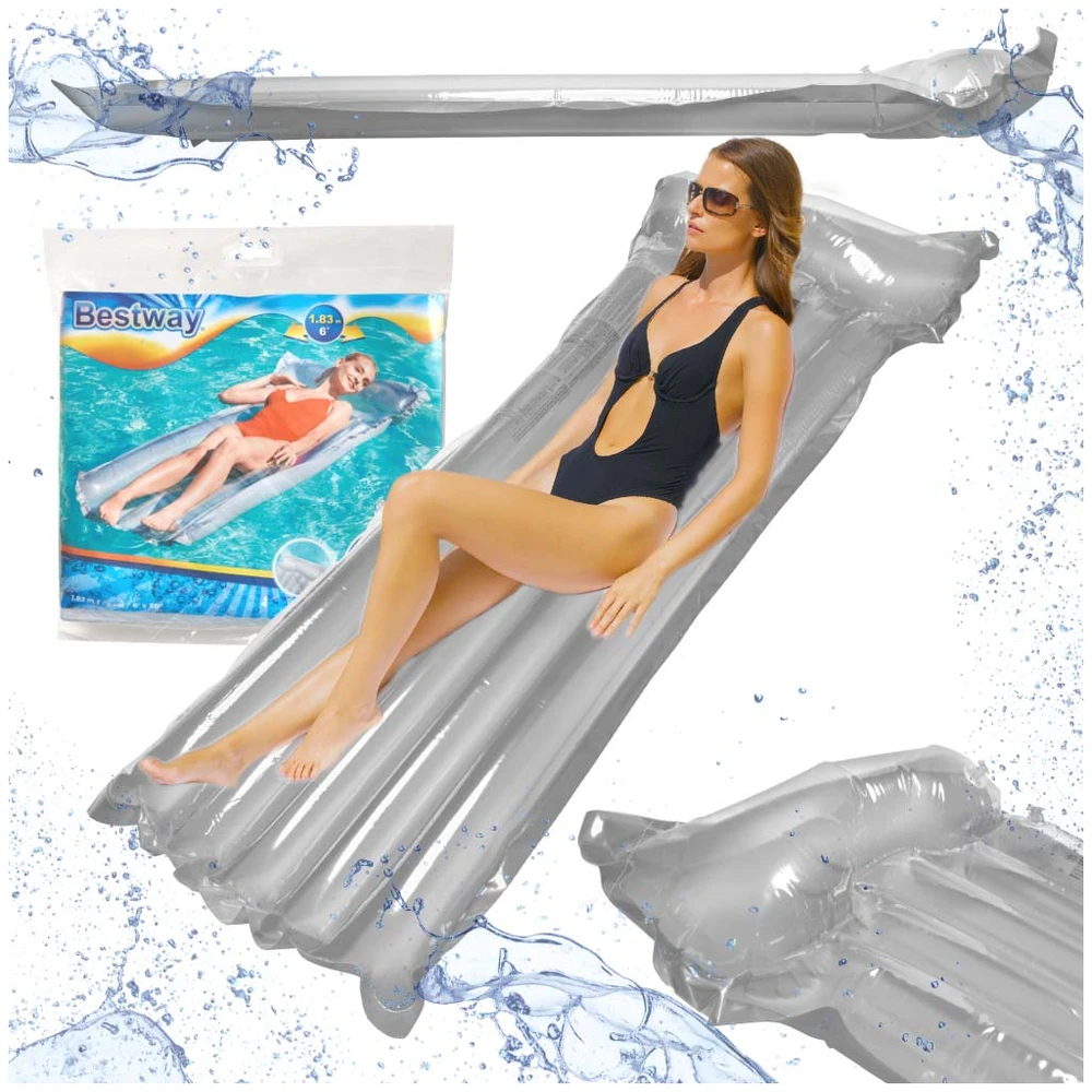 BESTWAY 44013 Pripučiamas plaukimo čiužinys pilkos spalvos