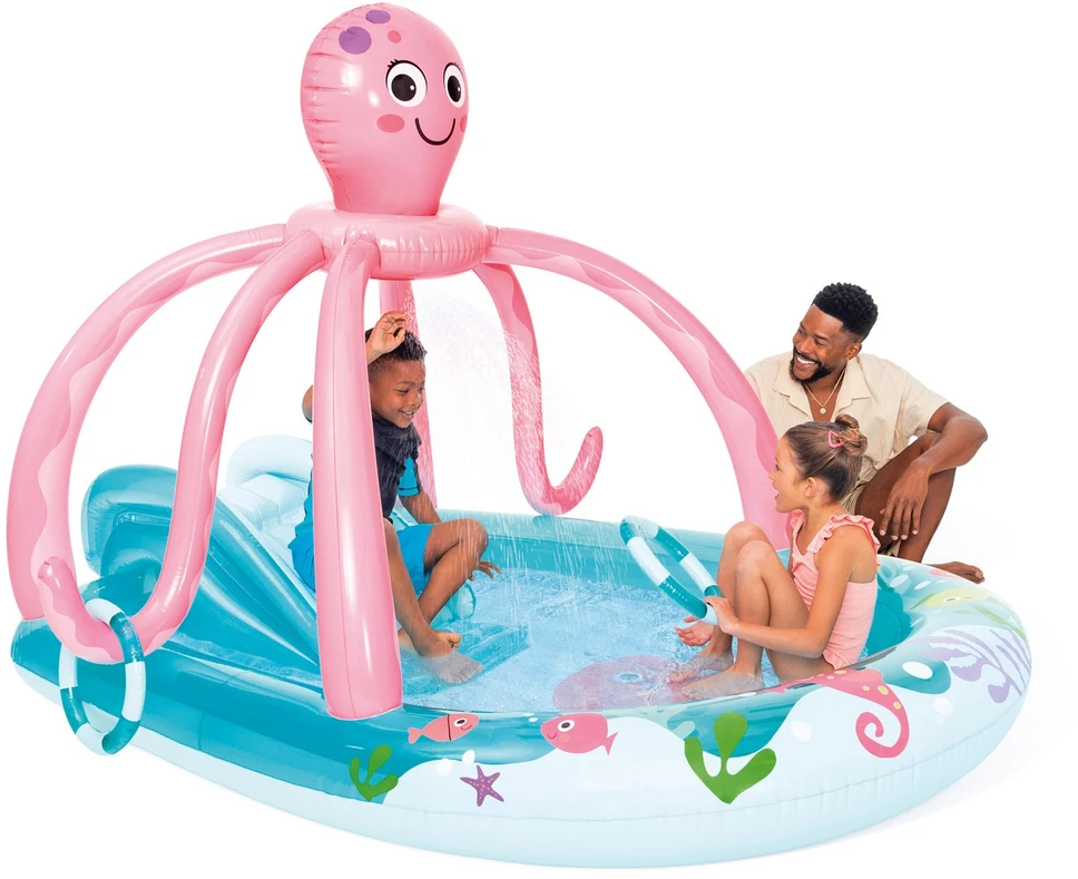Pripučiamoji lauko žaidimų aikštelė „Linksmoji aštuonkojė“ INTEX 56138