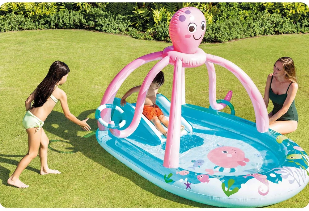 Pripučiamoji lauko žaidimų aikštelė „Linksmoji aštuonkojė“ INTEX 56138