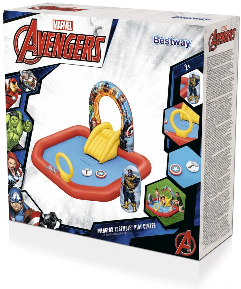 Pripučiama žaidimų aikštelė 211 x 198 x 125 cm Avengers Bestway 98800