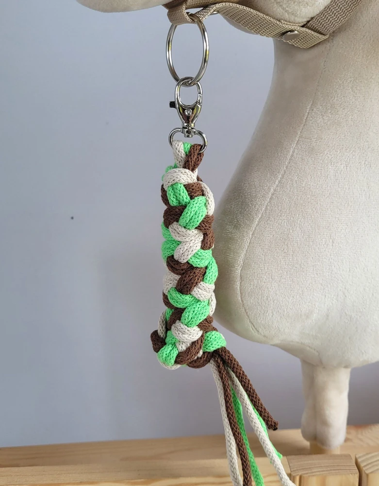 Super Hobby Horse Pavadėlis hobi arkliukui, šviesiai žalias/rudas/šviesiai smėlinis