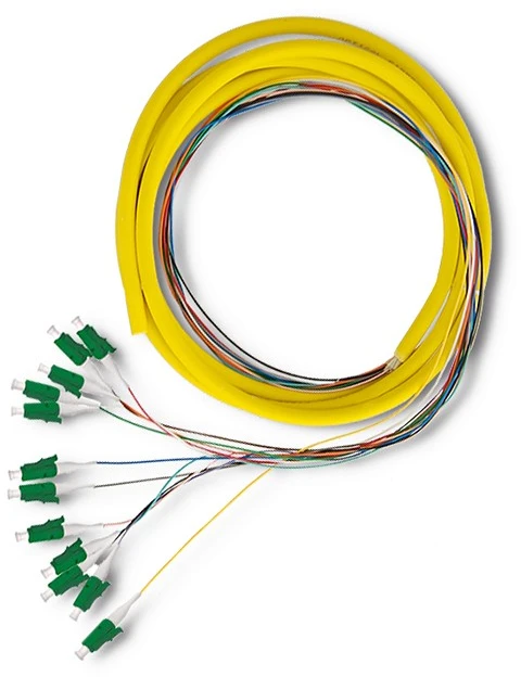 Qoltec 12 x LC/APC optinio pluošto kabeliai 2m G652D
