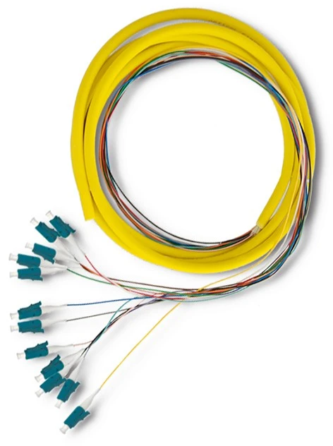 Qoltec 12 x LC/UPC optinio pluošto kabeliai 2m G657A2