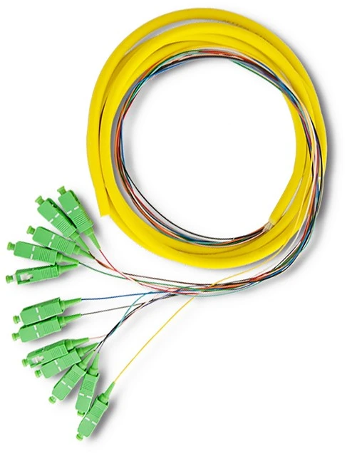 Qoltec 12 x Pigtail optinio pluošto kabelis SC/APC 2m