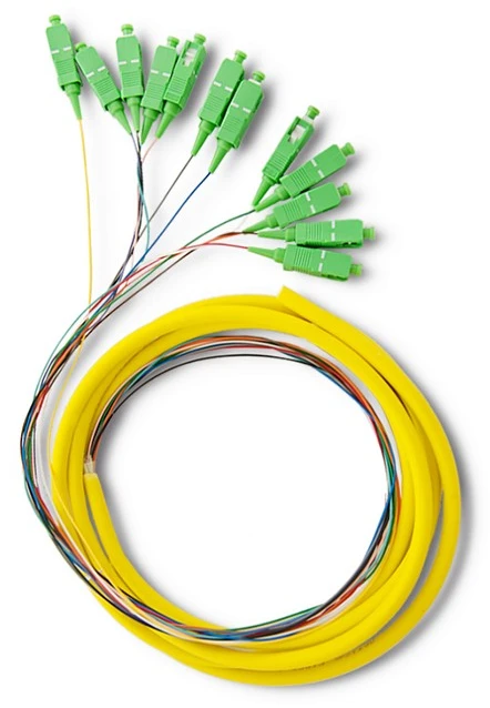 Qoltec 12 x Pigtail optinio pluošto kabelis SC/APC 2m