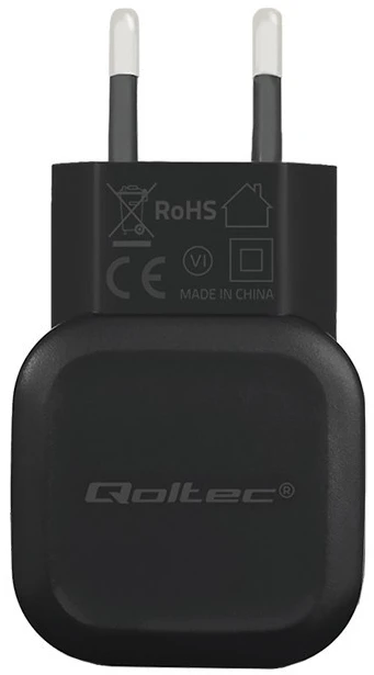 QOLTEC įkroviklis 12W 5V 2.4A USB + Micro USB laidas