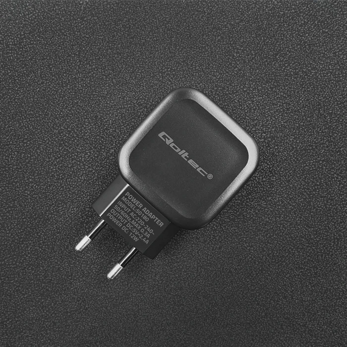 QOLTEC 50180 kintamosios srovės adapteris 12 W 5 V 2,24 A USB