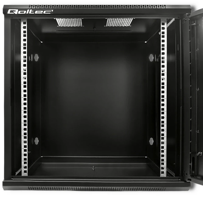 QOLTEC 54488 RACK spintelė 19 colių 12U 450 x 600 x 635 perforuotos durys