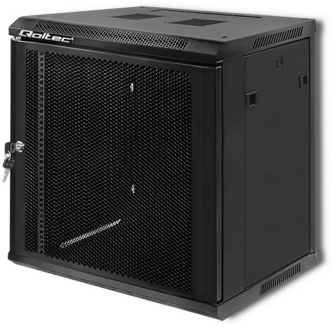 QOLTEC 54488 RACK spintelė 19 colių 12U 450 x 600 x 635 perforuotos durys