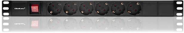 QOLTEC 54468 Maitinimo juostelė RACK 1U 16A PDU 6xSCHUKO 2m