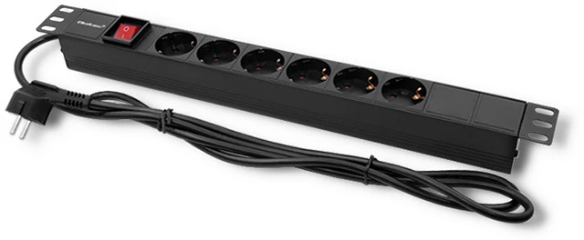 QOLTEC 54468 Maitinimo juostelė RACK 1U 16A PDU 6xSCHUKO 2m