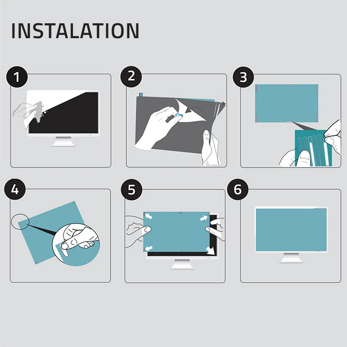 Qoltec Mėlyna šviesos filtras 24" | 16:9 | Akių apsauga | Anti-glare | Matinis | monitoriui