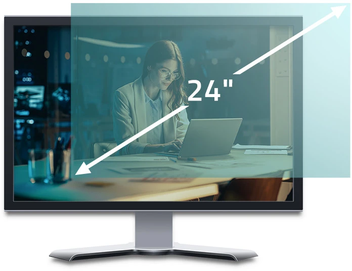 Qoltec Mėlyna šviesos filtras 24" | 16:9 | Akių apsauga | Anti-glare | Matinis | monitoriui