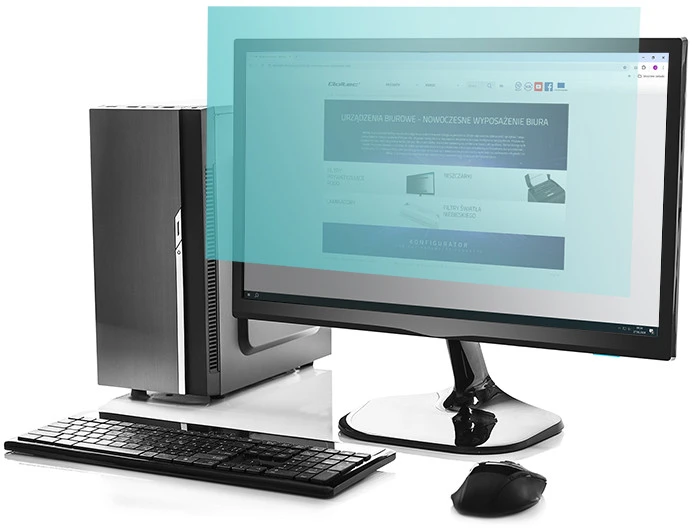 Qoltec mėlynos šviesos filtras 27" | 16:9 | Akių apsauga | Anti-glare | Matinis | monitoriui