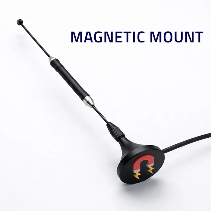 4G LTE 600-2700MHz antena su magnetiniu pagrindu - 5dBi - SMA - vidinė - Qoltec 57059