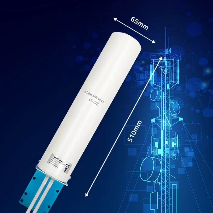 Qoltec Antena 4G LTE DUAL | 12dBi | įvairiakryptis | lauke