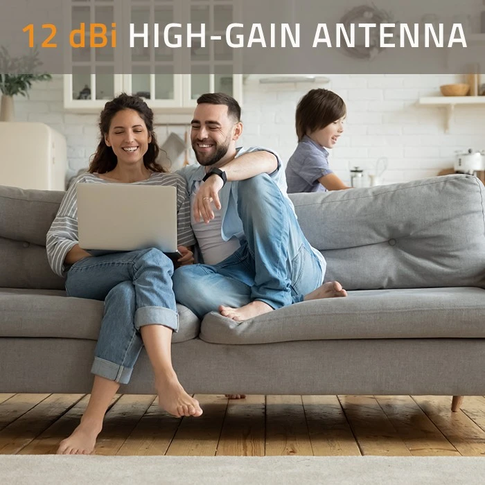 Qoltec Antena 4G LTE DUAL | 12dBi | įvairiakryptis | lauke