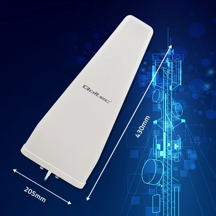 Antenos - Qoltec 57043 4G LTE Dual 14dBi Omnidirekcinė