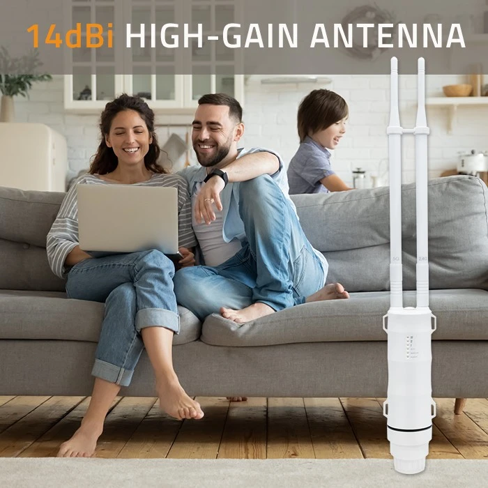 Antenos - Qoltec 57043 4G LTE Dual 14dBi Omnidirekcinė