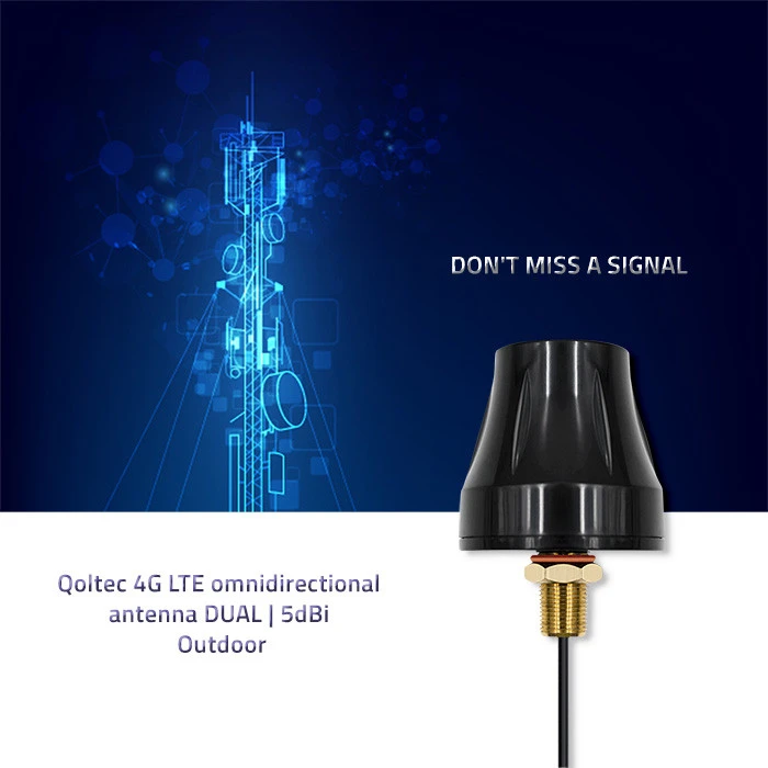 QOLTEC 57037 4G LTE omnidirectional antena DUAL 5dBi Outdoor