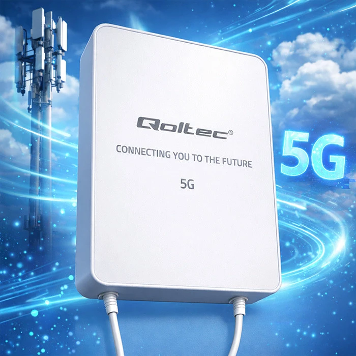 Ryšio stiprintuvas Qoltec Antena 5G LTE | SMA | 3300-3800MHz | montavimas lauke